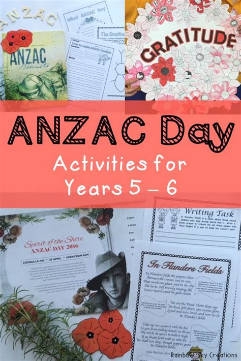anzac day activities year 5